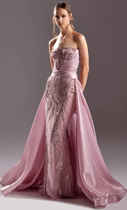 Great Deals MNM Couture G1523 - Sequin And bead Embellished Strapless Gown