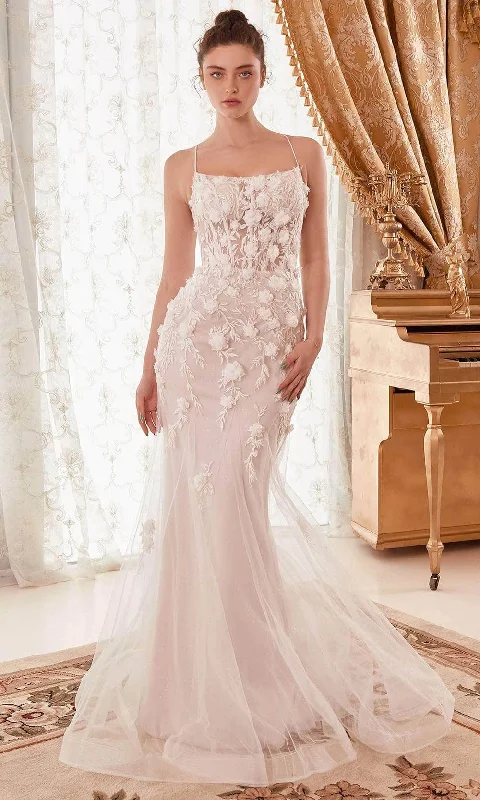 Last Chance Cinderella Divine WN310 - Straight-Across Neckline Sleeveless Bridal Dress Last Chance Cinderella Divine WN310 - Straight-Across Neckline Sleeveless Bridal Dress