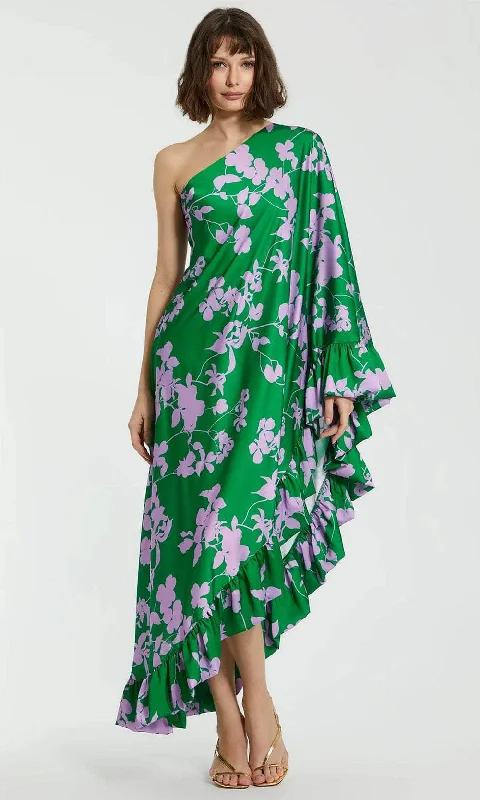 Year-End Sale Mac Duggal 68787 - One-Shoulder Printed Long Dress