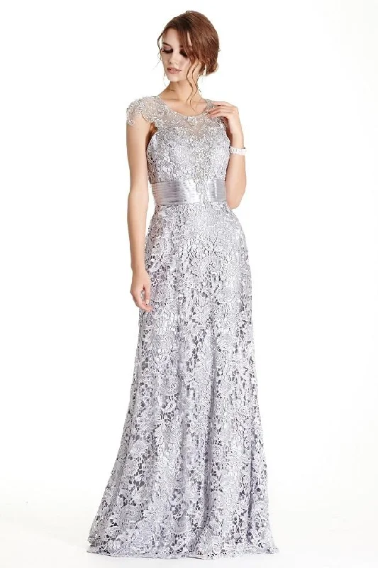 Quick Sale Trevi Collection Cap Sleeve Floral Lace Mother of Bride Dress L1711
