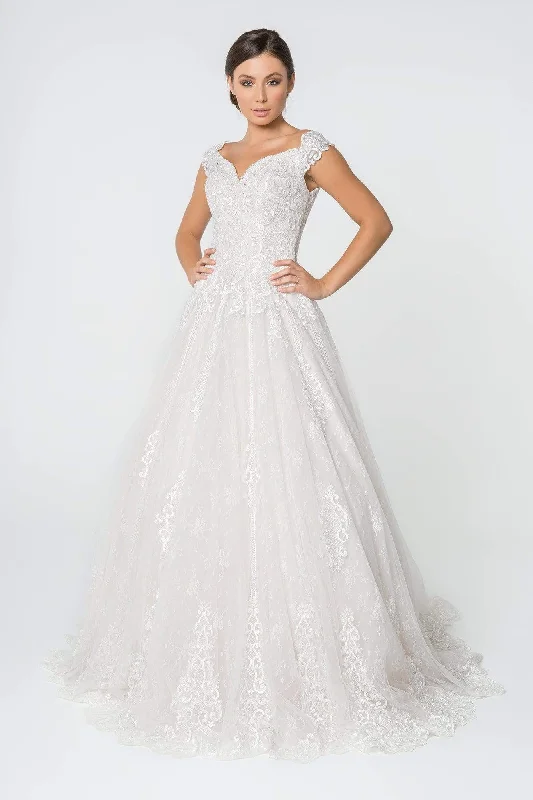 Exclusive Online Offer Elizabeth K - GL2823 Embellished Lace A-line Wedding Gown
