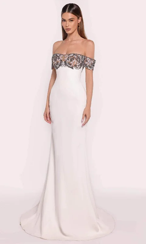 Sale Event Tarik Ediz 98716 - Bejeweled Off Shoulder Evening Gown