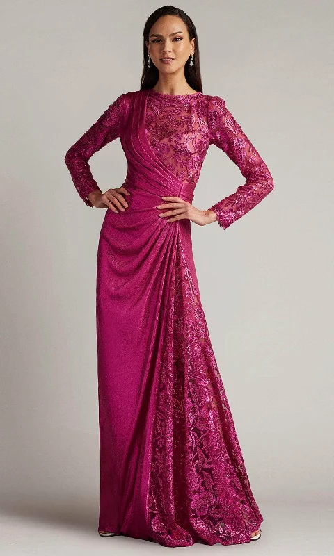 Exclusive Offers Tadashi Shoji CDL22412L - Bateau Sheath Sequins Evening Dress
