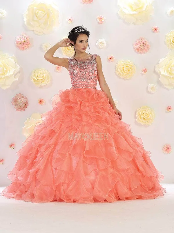 Today’s Deal May Queen LK56 - Ruffled Tulle Skirt Ballgown