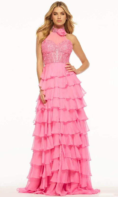 Savings Bonanza Sherri Hill 56083 - Beaded Halter Gown