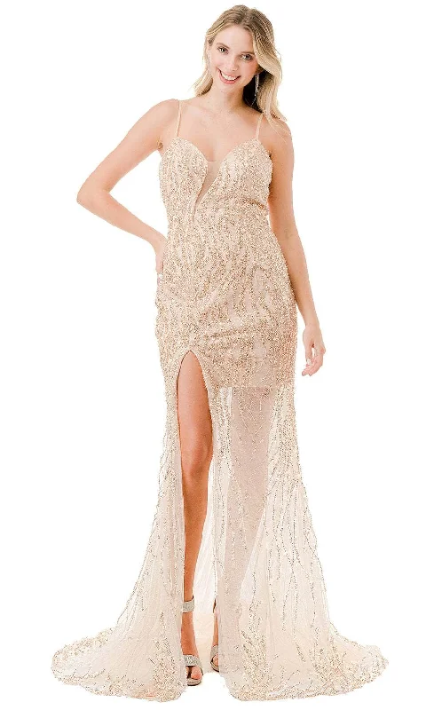 Today’s Special Trevi Collection L2860B - Beaded See-Through Skirt Evening Gown
