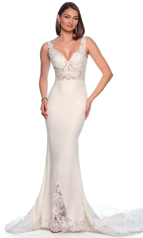 Weekend Deal Dave & Johnny Bridal 10499 - Embroidered Bodice Bridal Gown