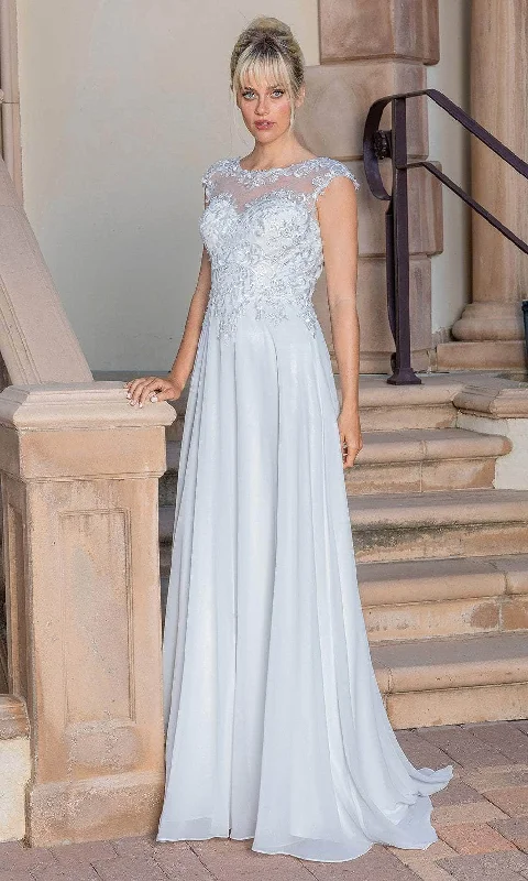 Price Meltdown Dancing Queen 0251 - Embroidered Illusion Lace Wedding Gown