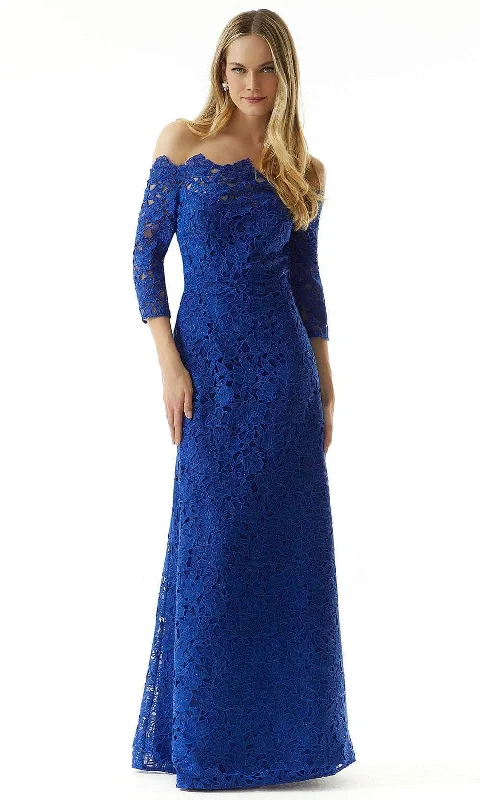 Midnight Madness MGNY by Mori Lee 73015 - Scalloped Off Shoulder Evening Dress