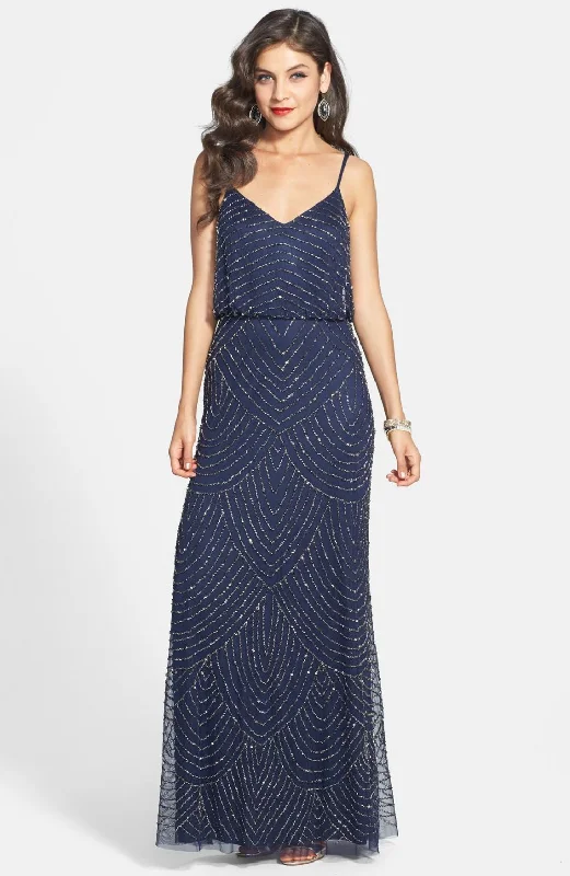 Great Deals Adrianna Papell Art Deco Beaded Gown / Style# 09186670