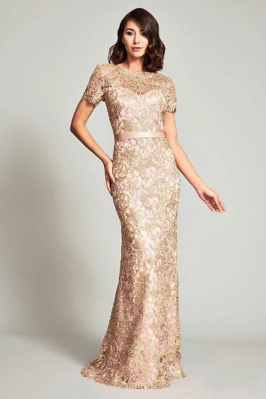 Loyalty Reward Tadashi Shoji BOQ19428L - Illusion Bateau Lace Formal Dress