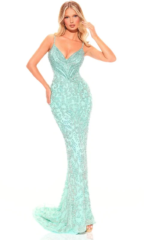 Friends and Family Sale Amarra 94011 - Bead Sheath Evening Dress