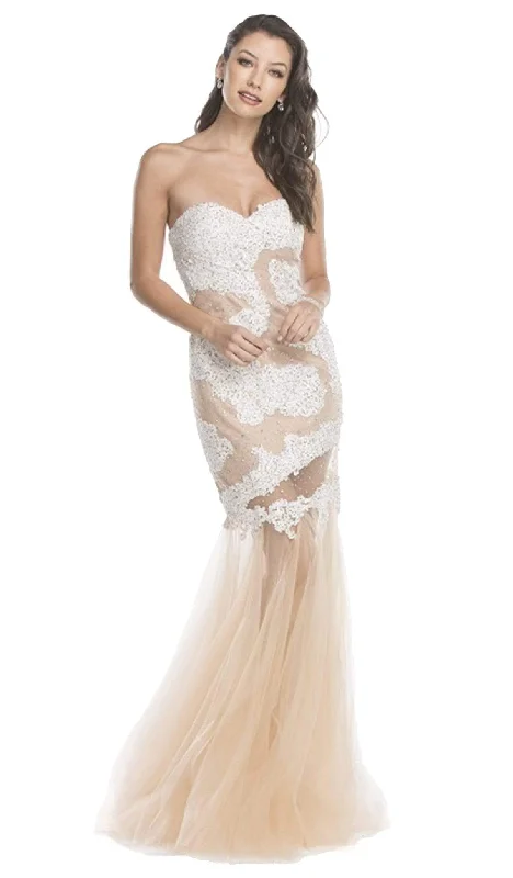 Special Discount Trevi Collection - Strapless Embellished Fitted Prom Dress