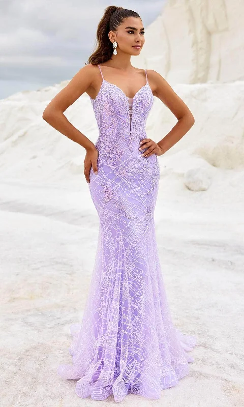 Deal Zone Blush by Alexia Designs 12175 - Embroidered Plunging V-Neck Prom Gown