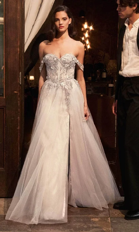 Buy More, Save More Cinderella Divine Bridal KV1126W - Sweetheart Off-Shoulder Bridal Gown