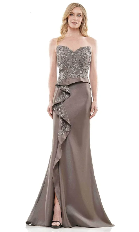 Final Markdown Rina Di Montella RD2903 - Applique Peplum Evening Gown