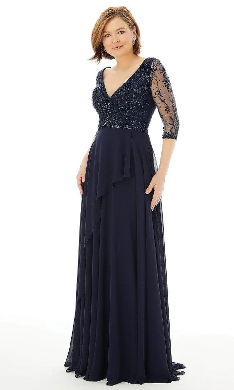 Price Rollback MGNY By Mori Lee 72208 - Surplice V Neck Gown