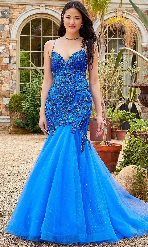 New Deals Mori Lee 47011 - Sleeveless Low-cut Sweetheart Neckline Long Gown
