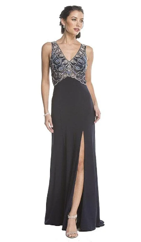 Markdowns Aspeed Design - Cutout Back Sheath Prom Gown L1616