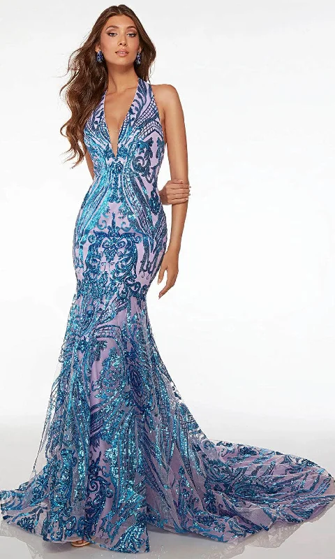 Stock Clearance Alyce Paris 61630 - Open Back Sleeveless Prom Gown