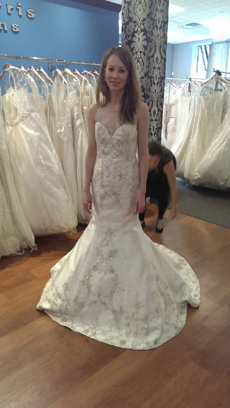 Blowout Deals Lazaro Champagne Trumpet Gown