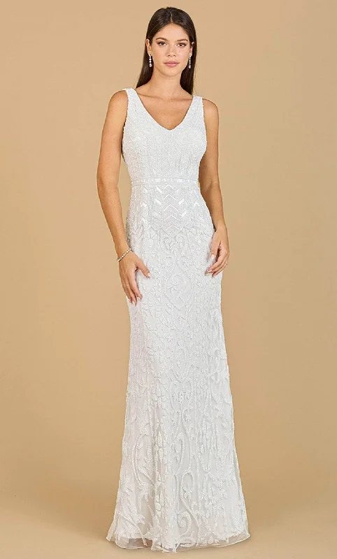 Act Now Lara Dresses 51137 - Beaded V-Neck Bridal Dress