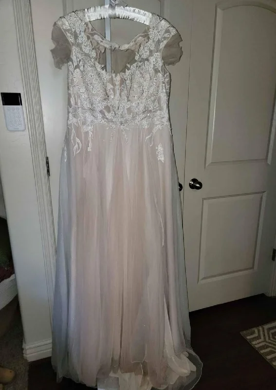 Amazing Deals Galina Illusion Cap Sleeve Lace Appliqued SWG862
