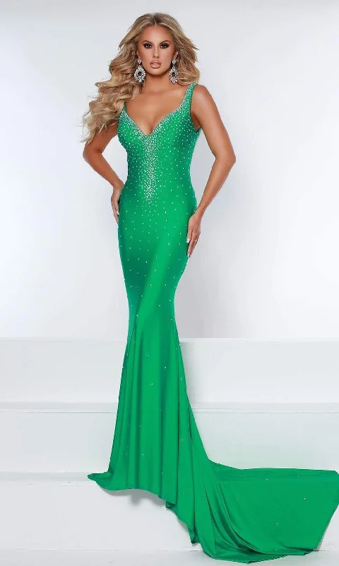 Epic Deals Johnathan Kayne - 2445 Beaded Plunging Sweetheart Gown