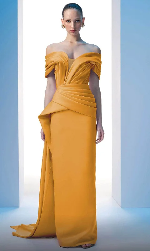 Lowest Price MNM Couture N0607 - Pleated Bodice Evening Gown
