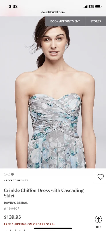 Today’s Special David's Bridal LONG STRPLSS CRINK C/ 31019032