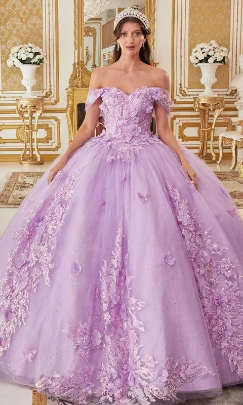 Hot Deal Cinderella Divine 15713 - Sweetheart Ballgown with 3D Floral Appliques
