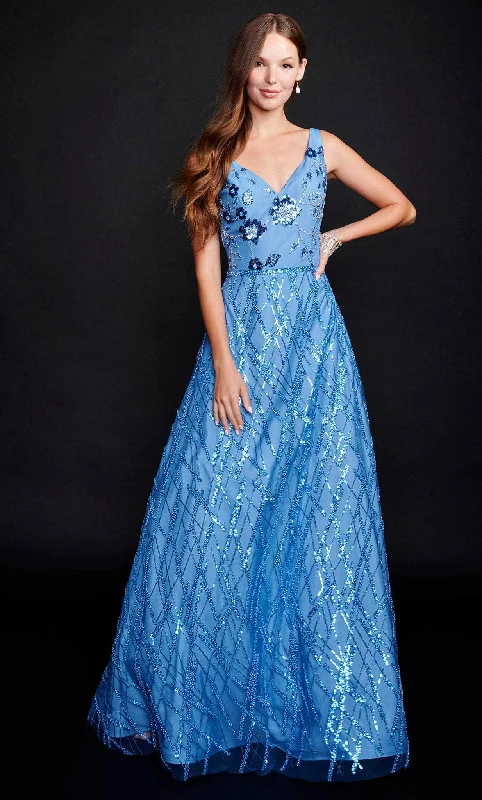 Bargain Bin Nina Canacci 2355 - A-line Tulle Prom Dress