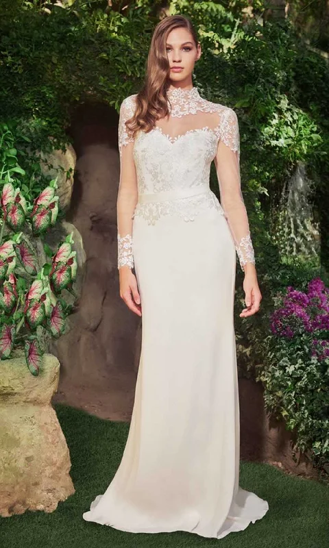 Year-End Clearance Tadashi Shoji - High Neck Lace Bridal Dress BQF20445LBR