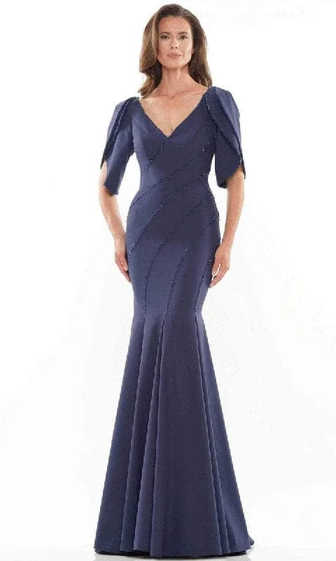 Big Discounts Marsoni by Colors - Deep V-Neck Seamed Formal Gown MV1160