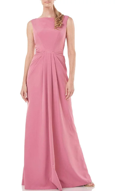 TIME-Limited Offer Kay Unger 5517445 - Pleated Detail Sleeveless Long Dress
