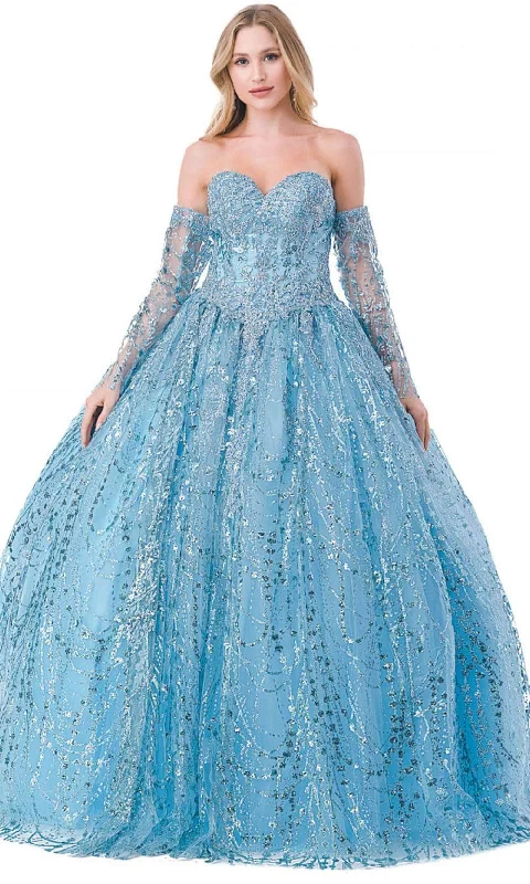 Now or Never Aspeed Design L2460 - Strapless Sweetheart Glitter Ballgown