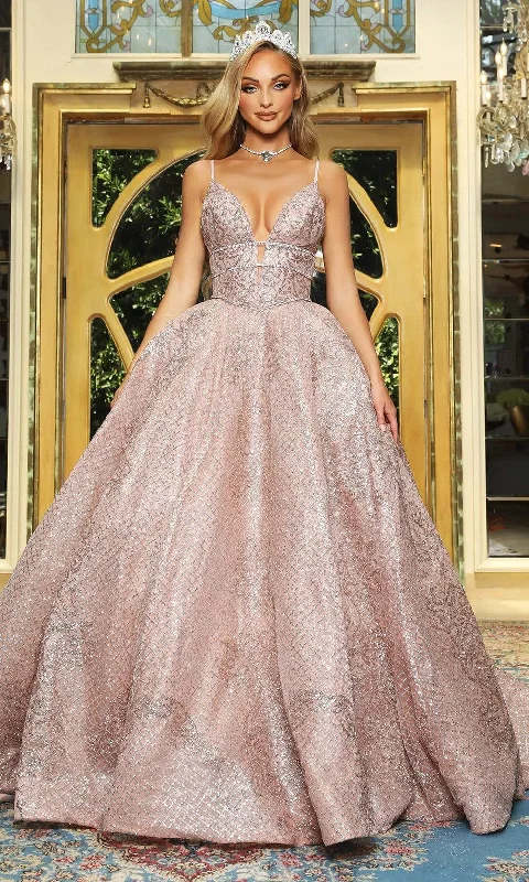 Deep Discounts Portia and Scarlett - Ps22076 Lattice Sequin Sleeveless Ballgown
