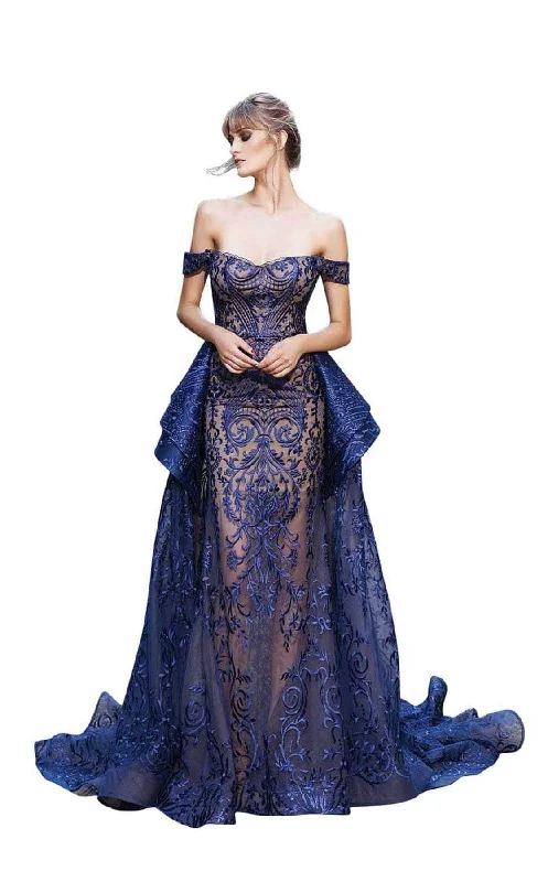 Special Discount MNM Couture N0134 - Embroidered Overskirt Evening Dress