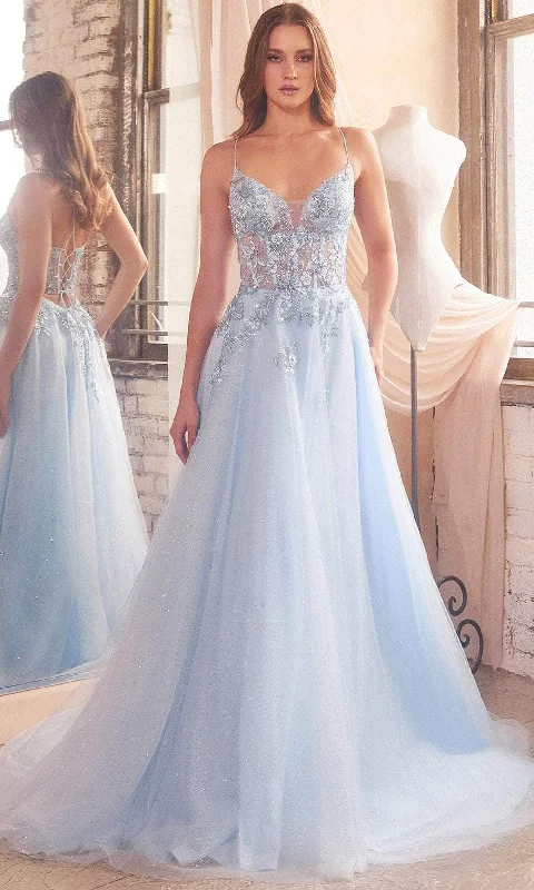 Inventory Reduction Ladivine D553 - Embroidered Sleeveless Ballgown