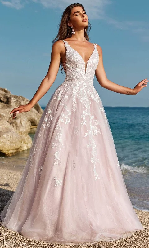 Savings Spectacular Blush by Alexia Designs 12158 - Embroidered Sleeveless Ballgown