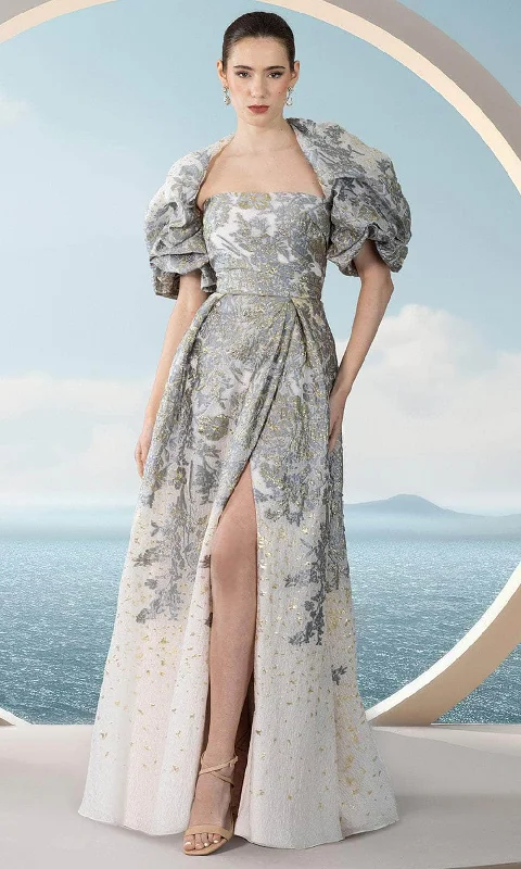 Exclusive Deal Janique 351018 - Metallic Speckled Evening Gown