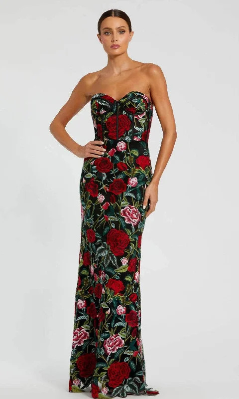Huge Discounts Mac Duggal 20757 - Floral Sheath Evening Dress
