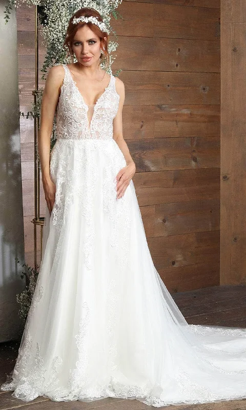 Price Break May Queen RQ8098 - Sleeveless Applique Bridal Gown