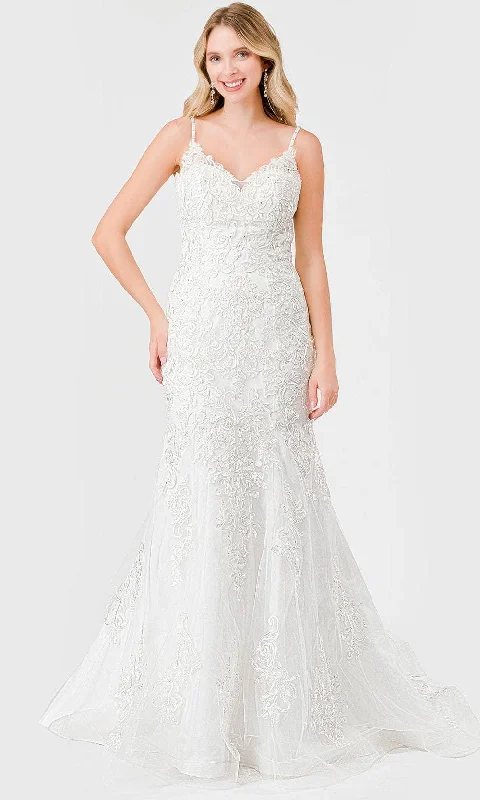 Stock Clearance Aspeed Design MS0008 - Sleeveless Scoop Shaped Back Wedding Dress