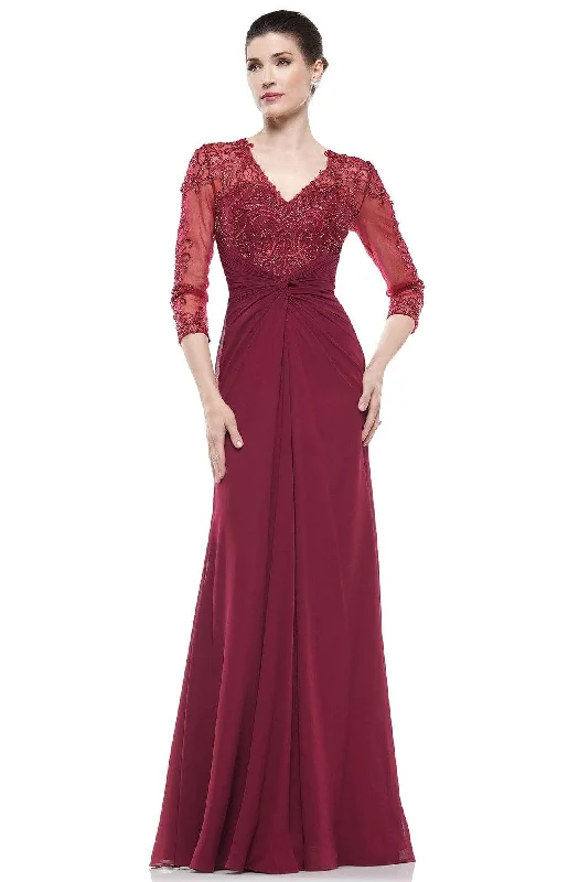 While Supplies Last Marsoni by Colors M261 - V-Neck Knotted Formal Gown