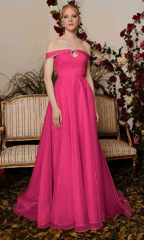 Weekend Special MNM Couture N0484 - Off Shoulder Front Keyhole Evening Gown
