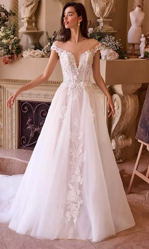 Special Discount c- Illusion Bateau A-Line Bridal Gown