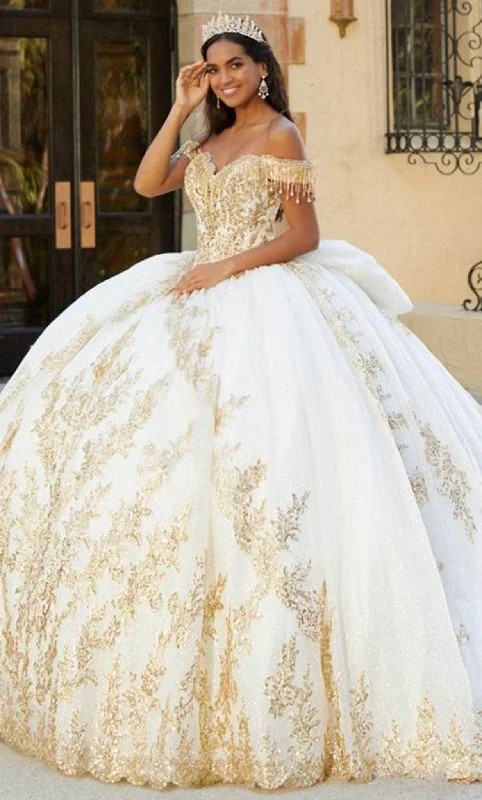 Bargain Bin Quinceanera Collection 26060 - Rhinestone Embellished Offshoulder Gown