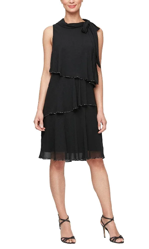 Hot Deal SLNY 9170728 - Tie Strap Sheath Dress