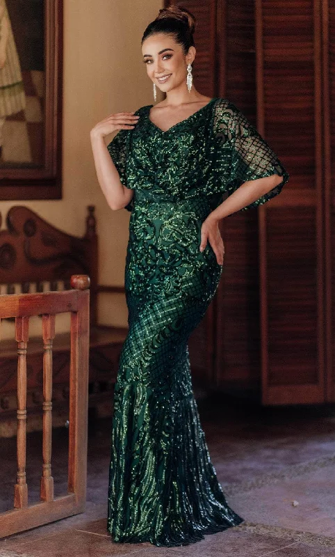 Savings Galore Terani Couture 232M1516 - Sequin Lace Evening Gown